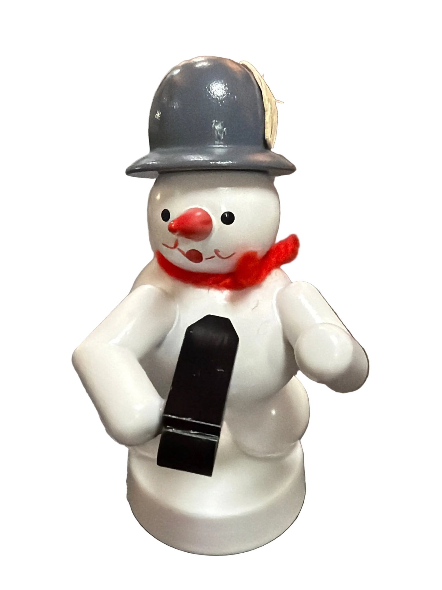 Schneemann Musikant mit Trillerpfeife