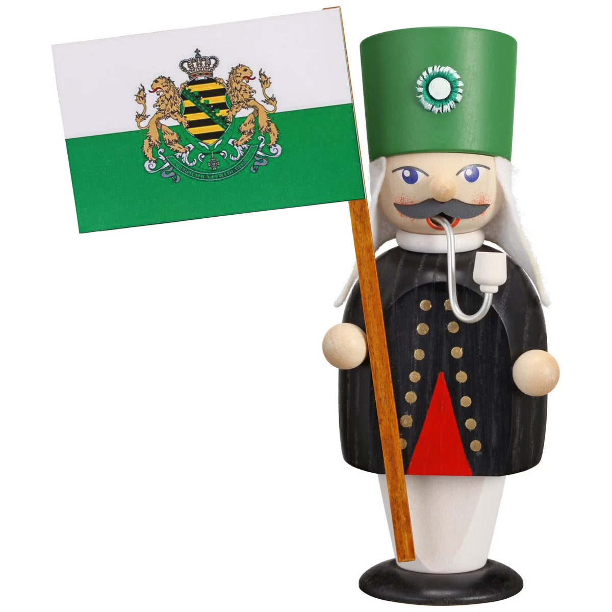 Räuchermann Bergmann mit Fahne