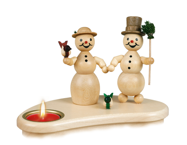 Schneemannleuchter "Mann und Frau"