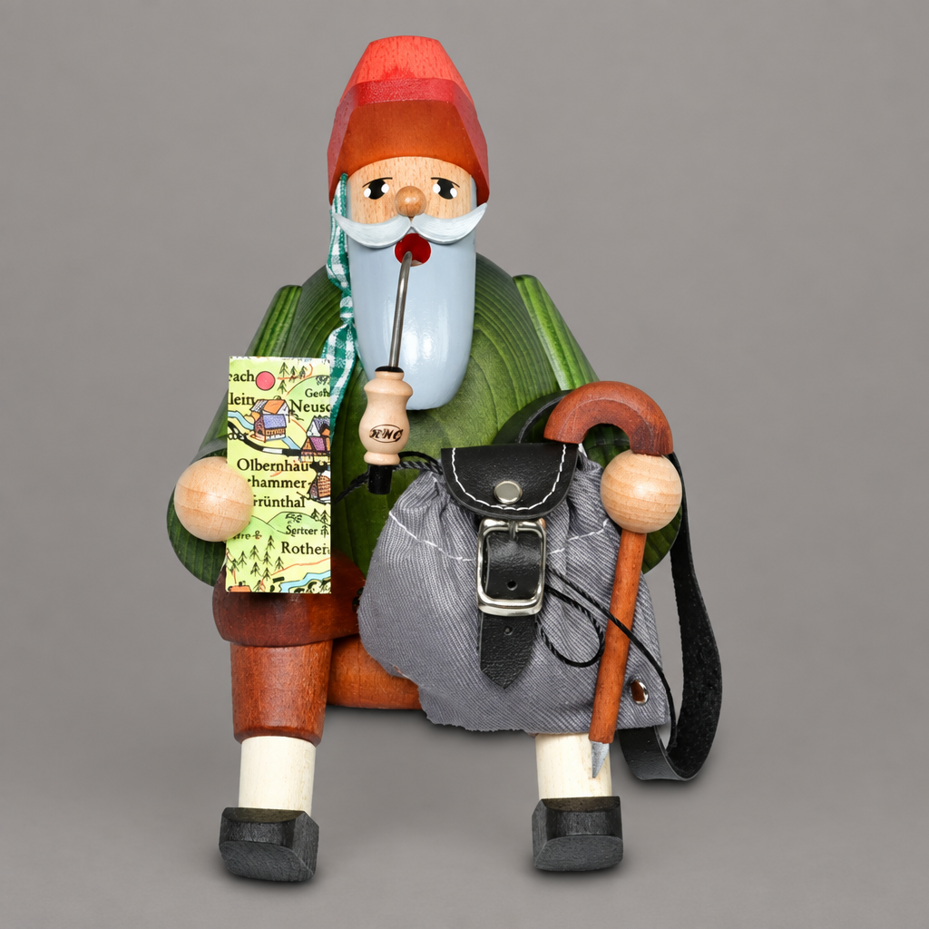 Räuchermann Kantenhocker - Olbernhauer Wandersmann, 15 cm