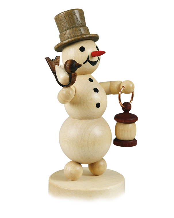 Schneemann "mit Vogel und Laterne"