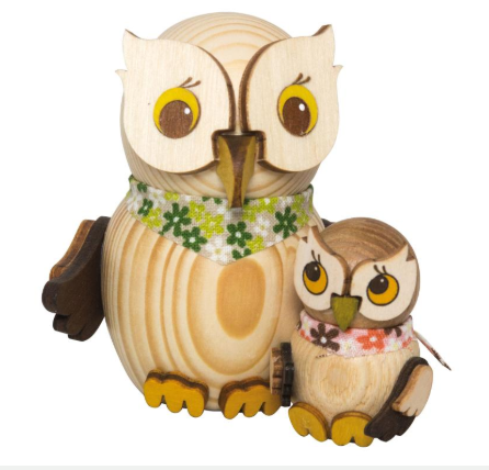 MINI Eule mit Kind Holzfigur 2022