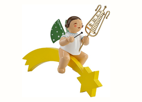 Engel mit Glockenspiel, auf Komet