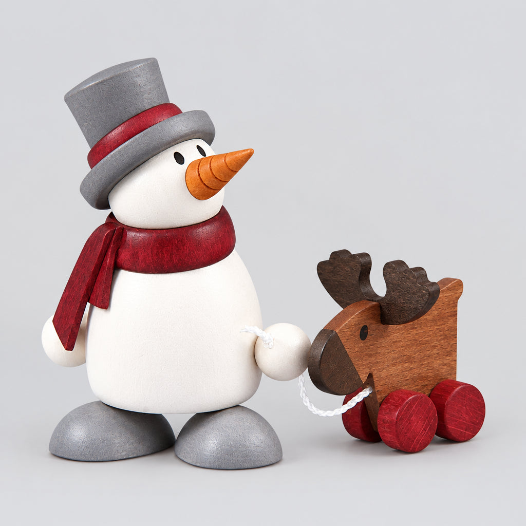 Schneemann Otto mit Elch