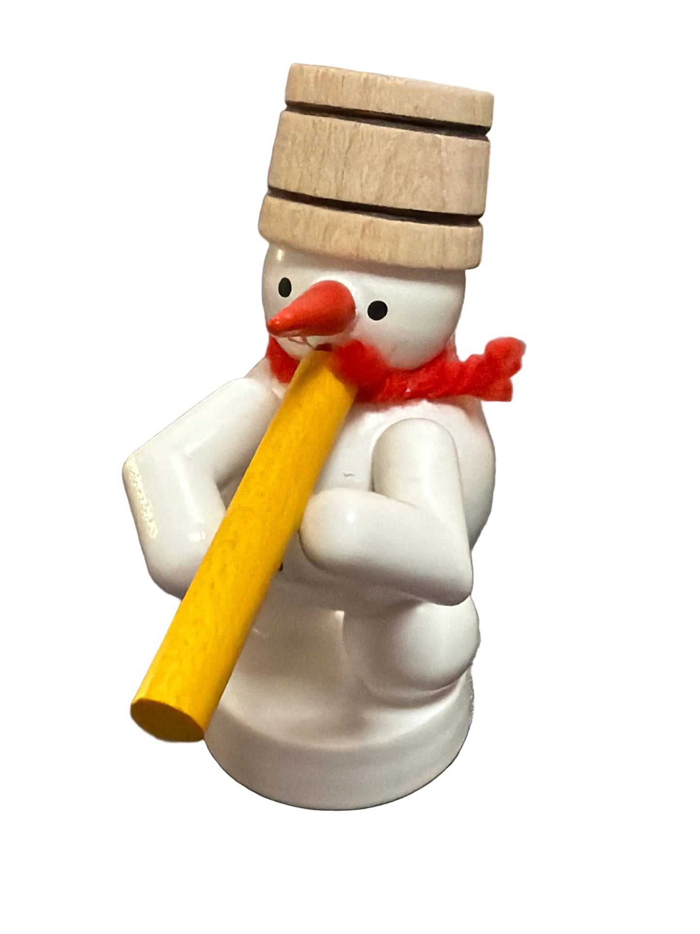 Schneemann Musikant mit Didgeridoo
