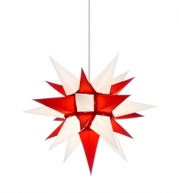 Stern i4 weiß/rot, ca. 40cm, Papier