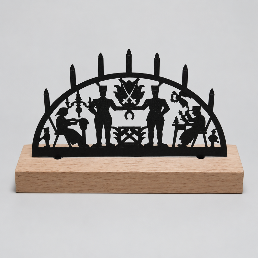 Miniatur Schwibbogen Motiv Erzgebirge ca. 9 cm