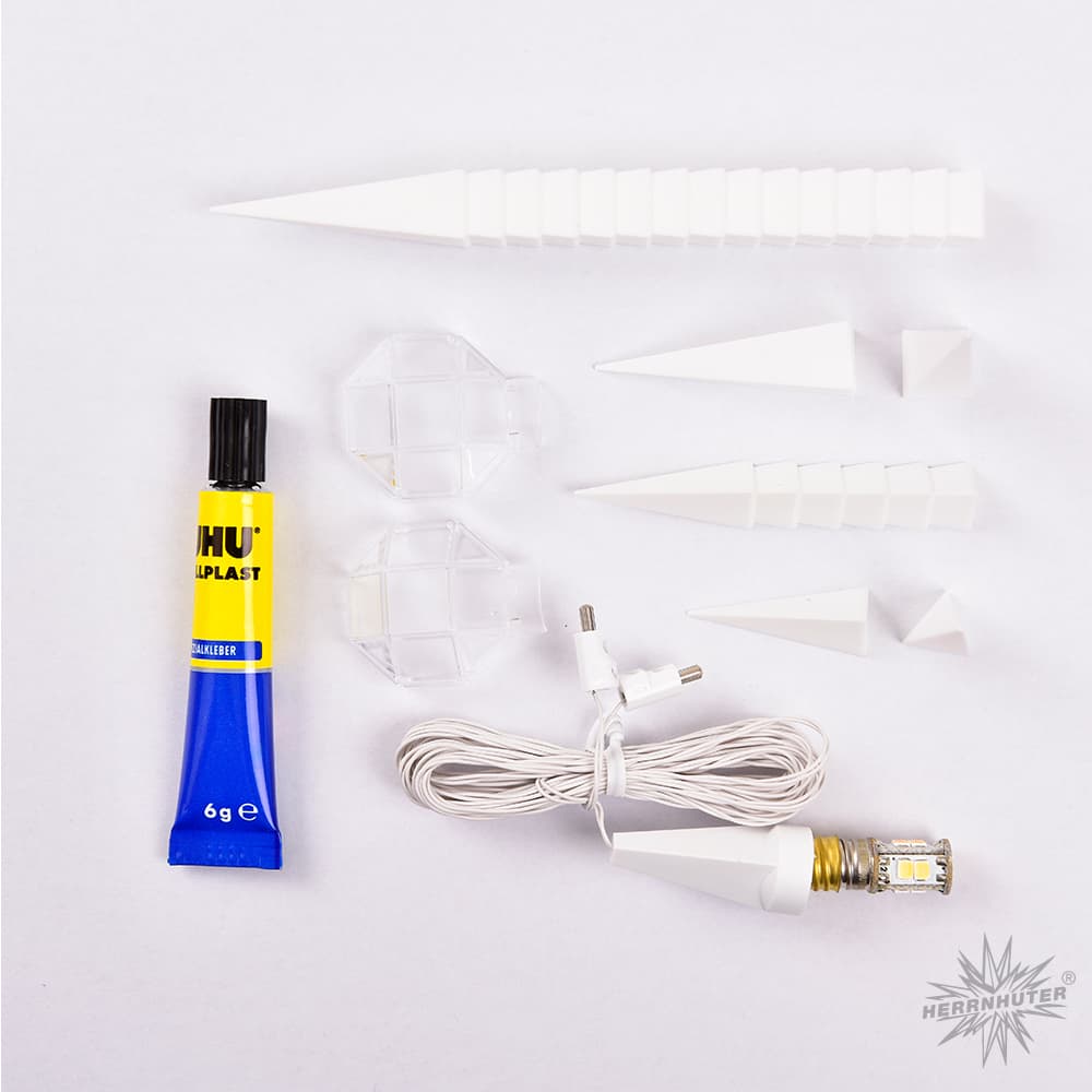 Herrnhuter Bastelstern für innen ø ca. 13 cm weiß A1b