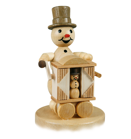 Schneemannmusikant ,,Drehorgel"
