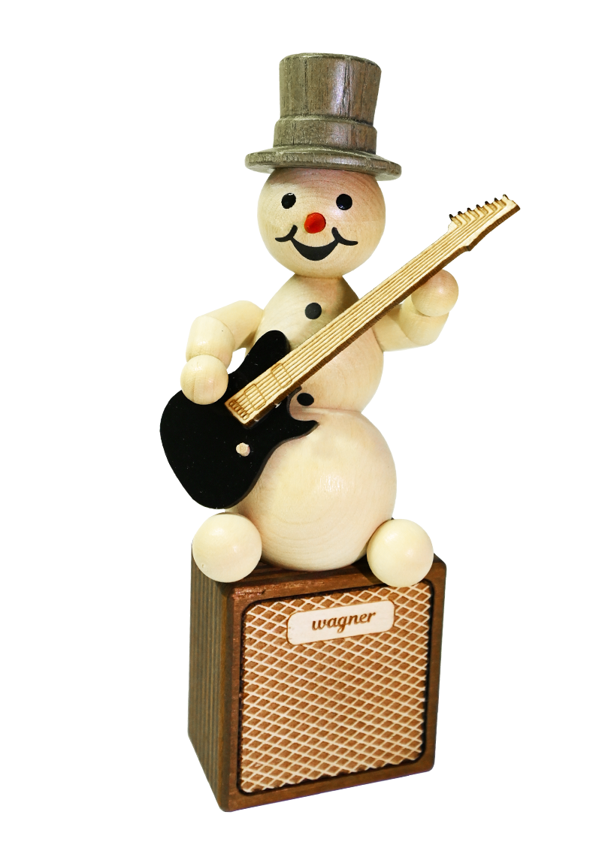Schneemannmusikant "E-Gitarre"
