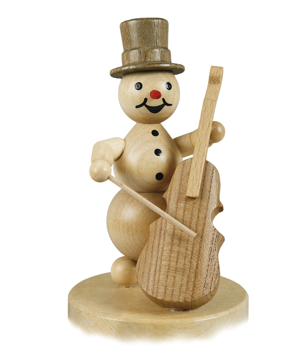 Schneemannmusikant "Bassgeige"