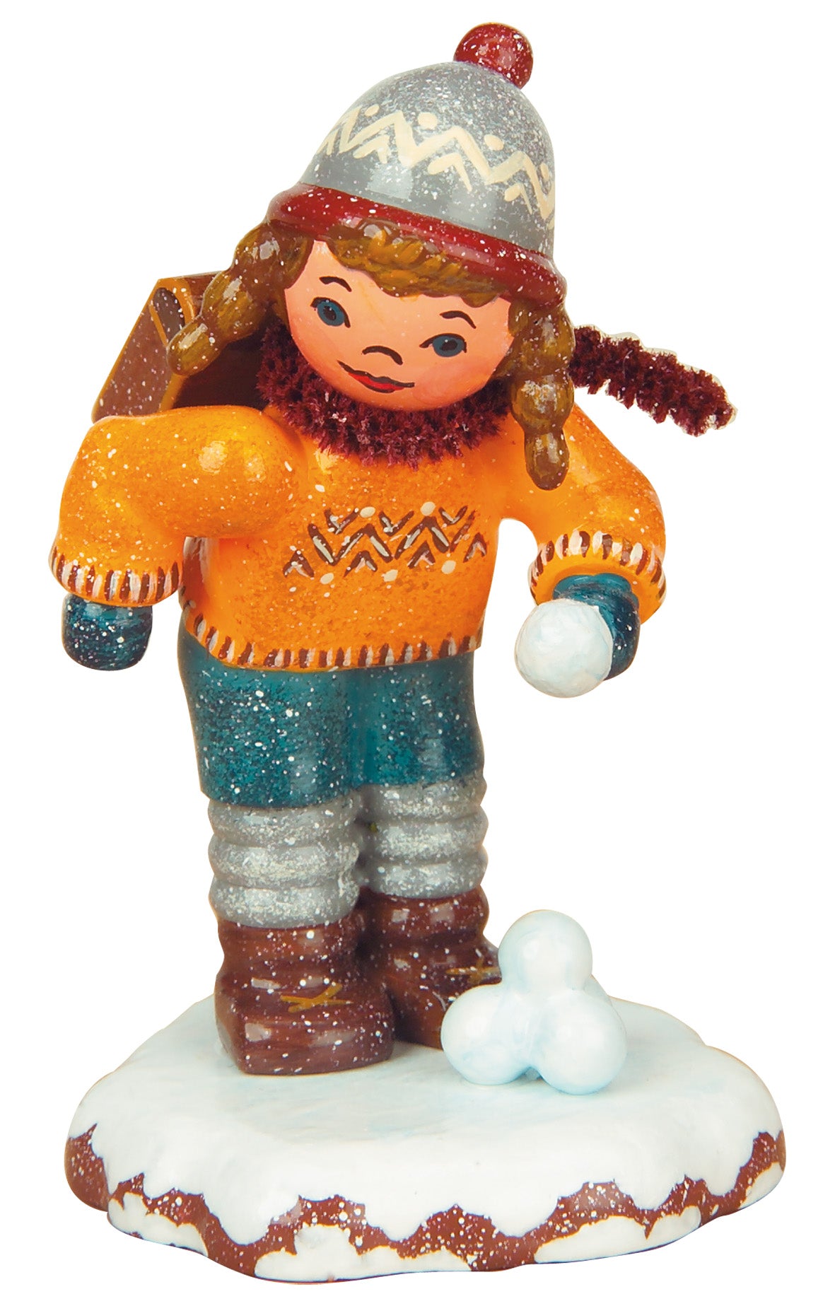 Hubrig Winterkinder Schulmädchen, 7 cm
