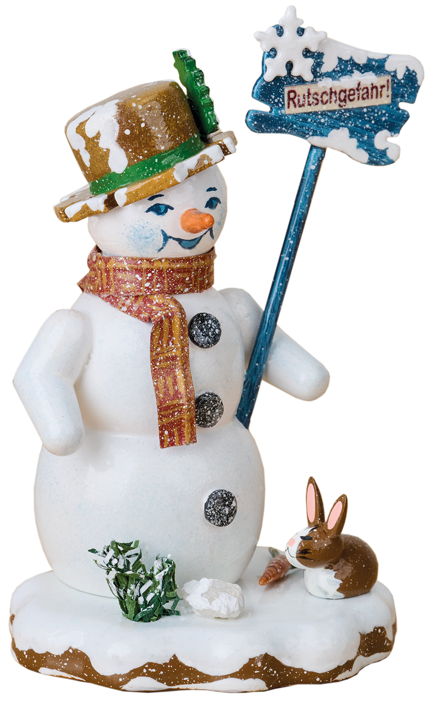 Hubrig Winterkinder Schneemann Rutschgefahr, 9 cm