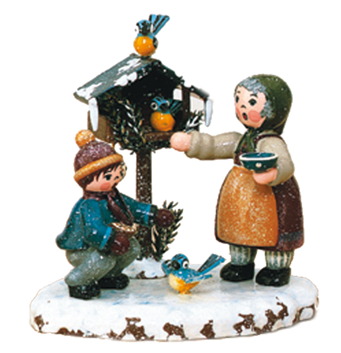 Hubrig Winterkinder Vogelfütterung, 9 cm