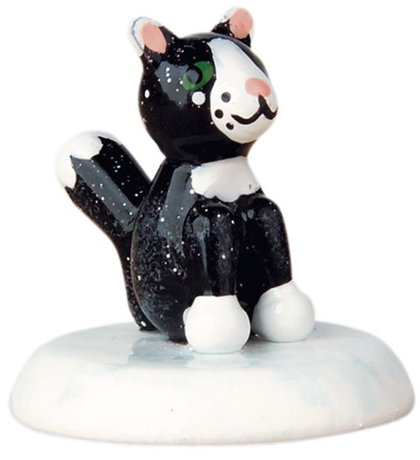 Hubrig Winterkinder Katze schwarz, 2,5 cm
