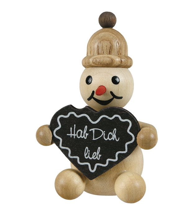 Schneemann Junior "mit Lebkuchen" sitzend