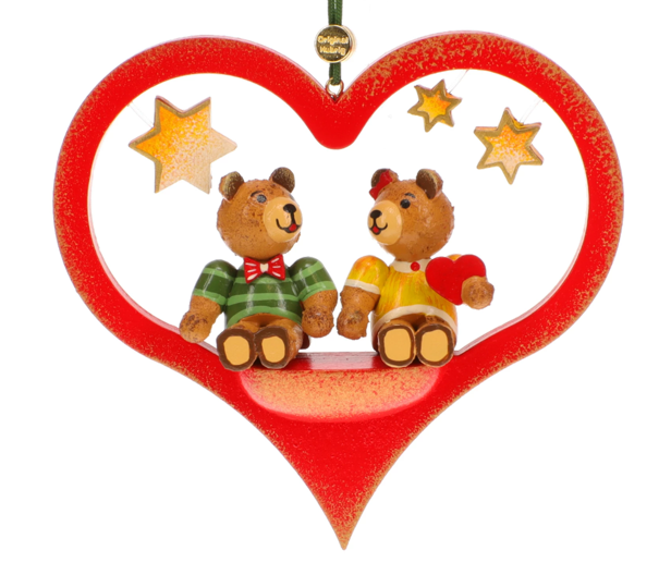 Hubrig Baumbehang Teddypärchen, 8 cm
