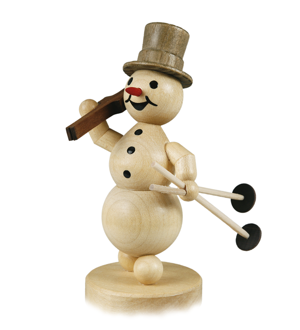 Schneemann "Ski auf Schulter"