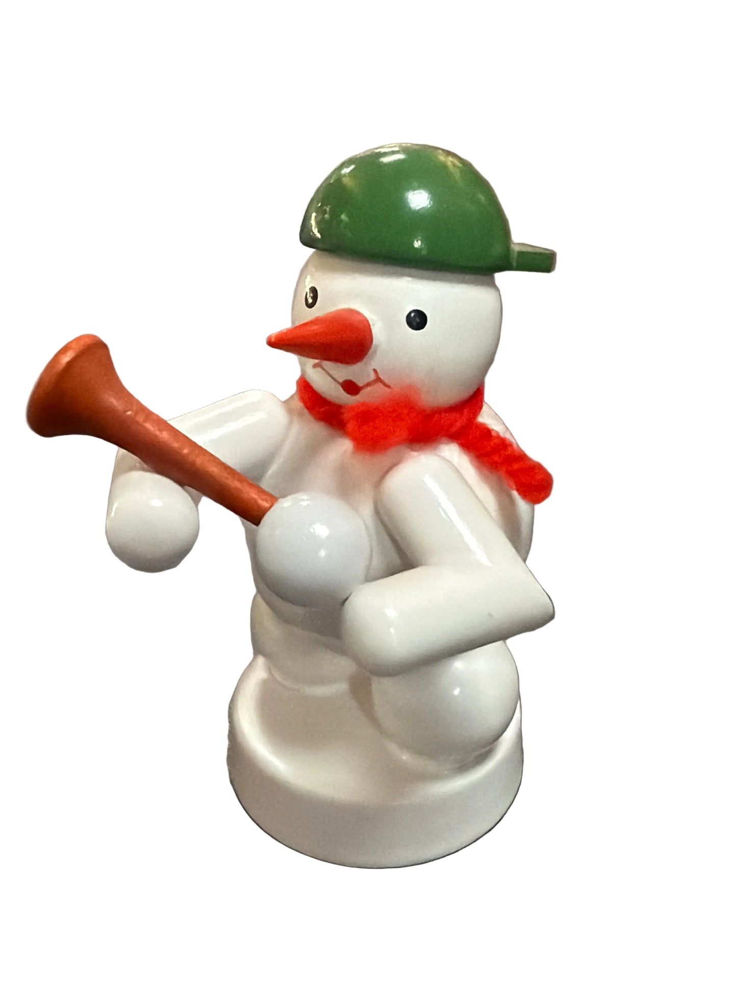 Schneemann Musikant mit Hupe