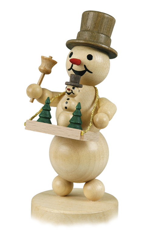 Schneemann auf Sockel "Bauchladen"