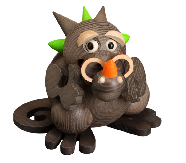 Kugelräucherfigur Räucherdrache Opa