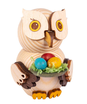 MINI Eule mit Ostereier Holzfigur 2022