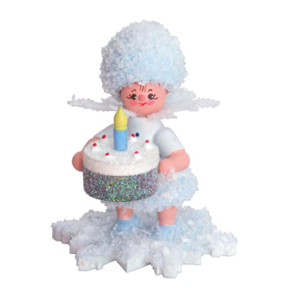 Schneeflöckchen mit Geburtstagstorte Neu 2026