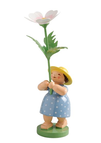 Mädchen mit Buschwindrose