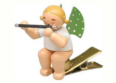 Engel auf Klemme Querflöte