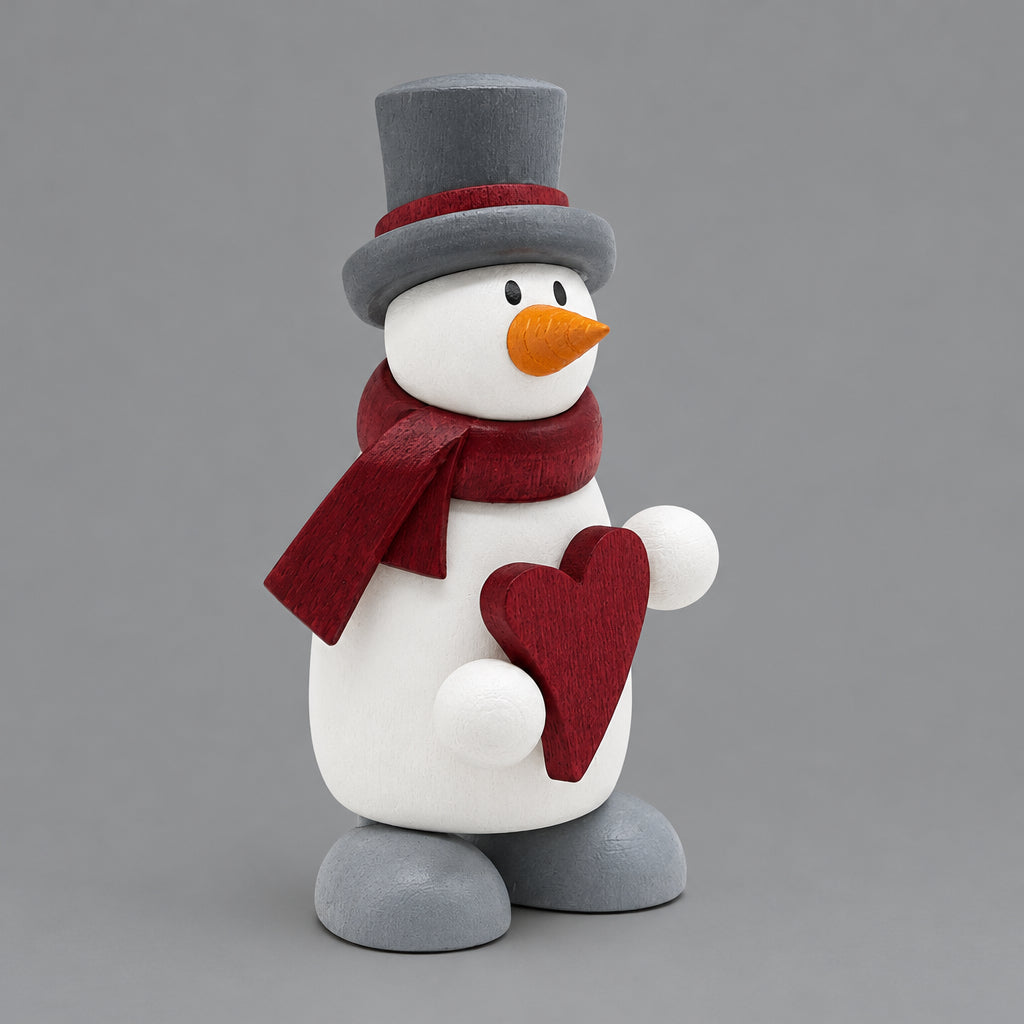 Schneemann Fritz mit Herz