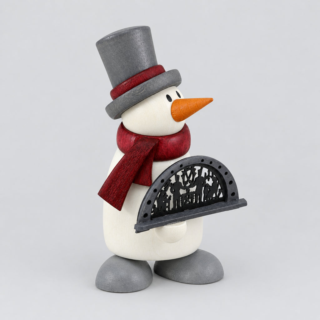 Schneemann Fritz mit Schwibbogen