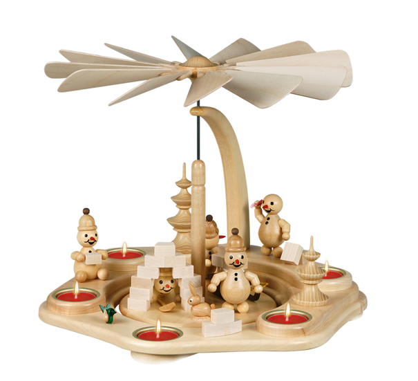 Pyramide "Junior beim Iglubauen* 5 Teelichteer