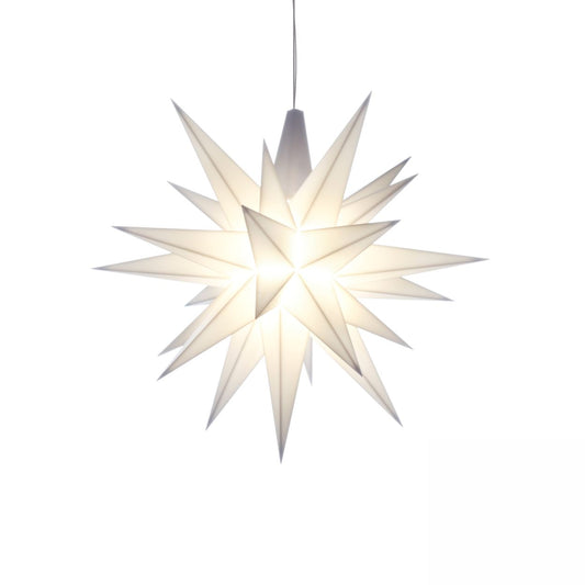 Stern A1e weiß, ca. 13cm, Plastik, inkl. LED E10