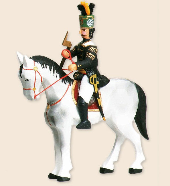 Berggeschworener zu Pferd / Schimmel
