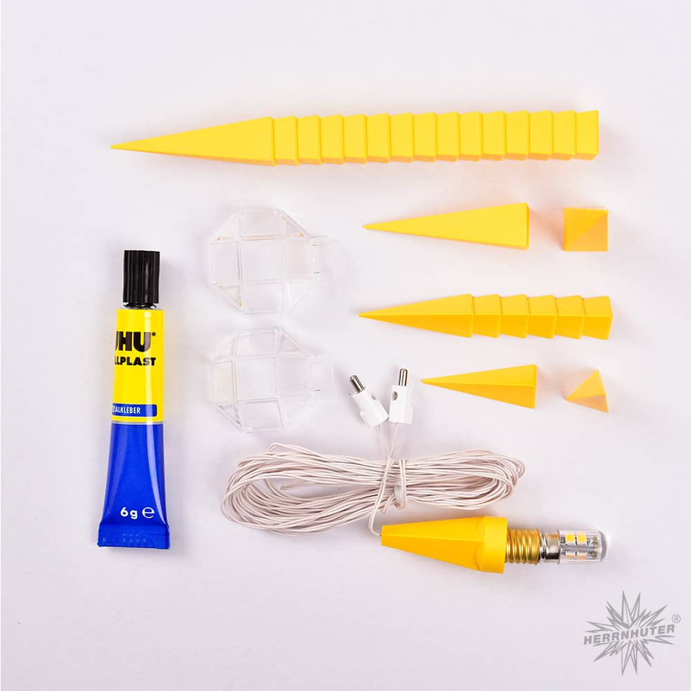 Herrnhuter Bastelstern für innen ø ca. 13 cm gelb A1b